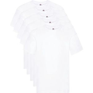 Fruit of the Loom T-shirts Original 5 st S katoen wit