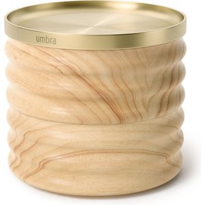Umbra - Tesora - Houten Opbergdoos - Natuur/Messing - Stapelbaar Sieradendoos