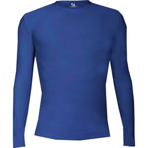 BADGER SPORT - Shirt Met  Lange Mouwen - Pro Compression - Diverse Sporten - Volwassenen - Polyester/Elastaan - Heren - Ronde Hals - Ondershirt - Zweet Afvoerend - Kobalt Blauw - Small