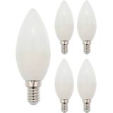 VITO LED Kaarslamp C37 E14 - 7W (vervangt 50W) - 533lm - 6400K - 220-240V - Ø37mm - Energiezuinig - 5 stuks