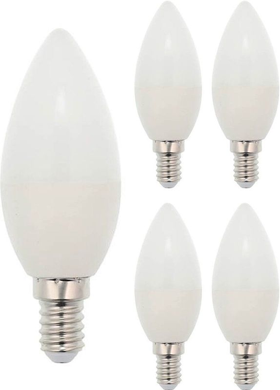 VITO LED Kaarslamp C37 E14 - 7W (vervangt 50W) - 533lm - 6400K - 220-240V - Ø37mm - Energiezuinig - 5 stuks