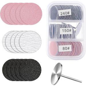 60 Slijpschijven voor Nagels - Reservekop voor Pedicure Set - 25 mm Metalen Nagelboor