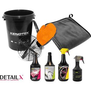 KENOTEK Autowas Pakket1 (emmer+2 Producten+ Spons+doek)