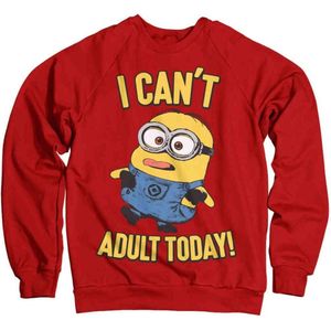 Minions Sweater/trui -XL- I Can't Adult Today Rood