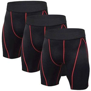 Compressieshorts voor heren - 3-pack sneldrogende sportondergoed