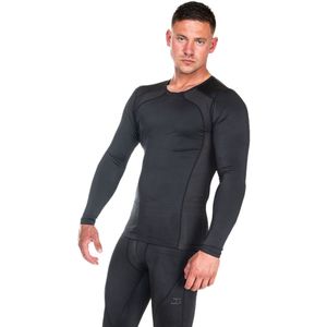 Joyagear Essential Rashguard Lange Mouw - Zwart/Zwart - M