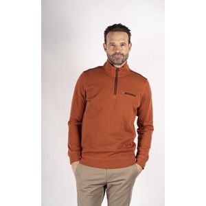 Pre End heren trui - heren trui met korte rits - 100298 - Jimmy - oranje - maat L