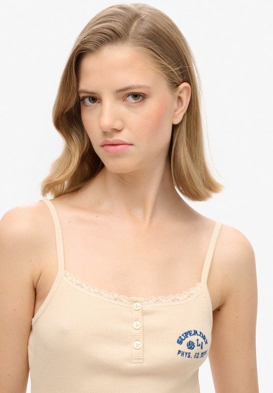 Superdry - Essential camitopje met knoopsluiting - Dames - Vesten