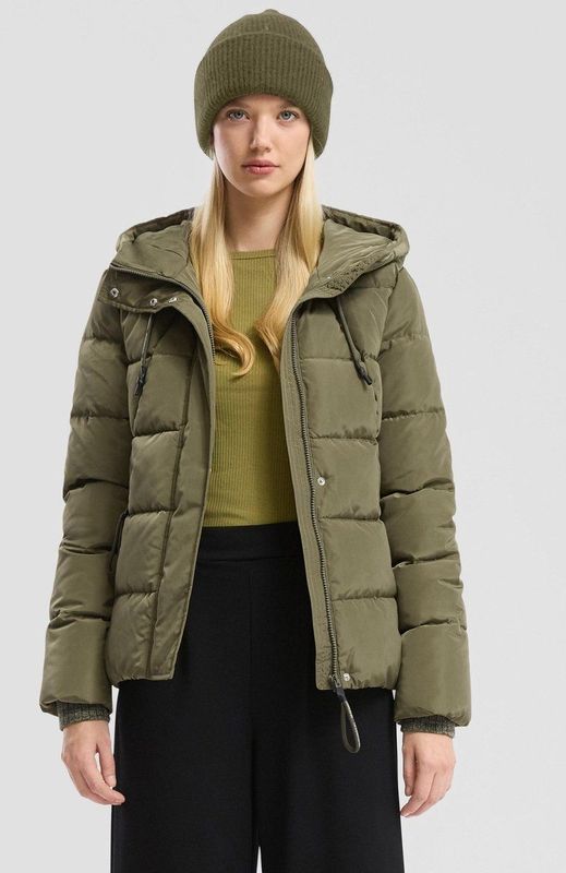 QS gewatteerde jas groen