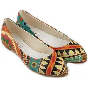 GOBY – Tribal Rhythm Ballerina's – Handmade en Vegan – Grafisch en Elegant – Maat 39
