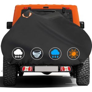 VORLOU - Fietshoes voor transport van 3 fietsen - Waterdichte fieVORLOU- hoezen voor buitenopslag op achterste fietsenrek - Heavy duty 600D PU-coating - Autokoppeling fietsenrek hoezen met Zettum
