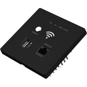 Wandgemonteerde WiFi-router met Sterk Signaal en Stijlvol Uiterlijk voor Thuis en Kantoor (Zwart)