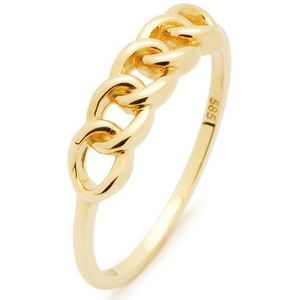 Glow 214.068156 Dames Ring - Sieraad - 14 Karaat Goud - 4 mm breed