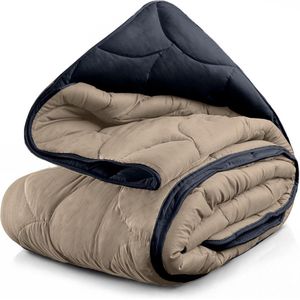 Sleeptime - Lazy - Dekbed Double Face - Antraciet / Taupe - 240x200 cm - 300 gram per m²