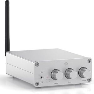 Equivera - Versterker Audio - HiFi Versterker - Bluetooth - Stereo Versterker - Wit