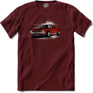 Vintage Car | Auto - Cars - Retro - T-Shirt - Unisex - Burgundy - Maat M