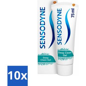 Sensodyne - Tandpasta - Deep Clean - Voor Frisse Adem - 75 ml - Bulkverpakking - 10 stuks