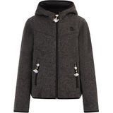 Schmuddelwedda - Gebreid Vest - Antraciet/Zwart - Met Capuchon