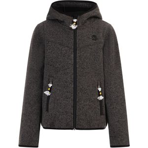 Schmuddelwedda - Gebreid Vest - Antraciet/Zwart - Met Capuchon