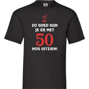 Zo goed kun je er met 50 nog uitzien T-shirt Unisex Maat XL, vallen ruim - zie maattabel