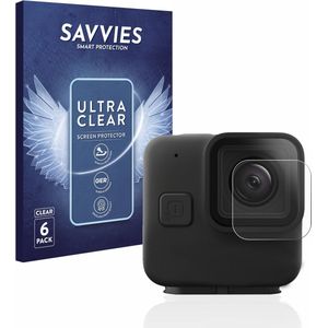 Savvies - Screenprotector voor GoPro Hero 11 mini Lens (Behuizing) - Folie Beschermfolie transparant 6 Stuks