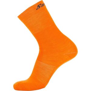 Santini Fietssokken winter Fluo Oranje Unisex - Wool High Profile Wool Socks Orange Fluo - XS/S