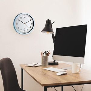 Analoge radiografische wandklok met grote wijzerplaat en stil uurwerk, 30 cm