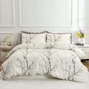 Goodivery ® Beddengoedset met Bloemenpatroon voor Meisjes - Elegantie en Comfort in Beige Tinten