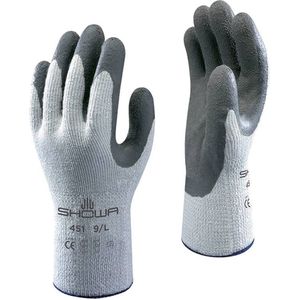 Showa 451 Thermo grip werkhandschoenen - Maat M - zwart/grijs - Thermo Verwarmde Handschoenen - Ideaal voor klussen