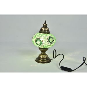 Handgemaakt Turkse tafellamp Sfeerverlichting Oosterse nachtlamp groen