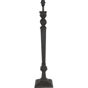 HAES DECO - Lampenvoet - Formaat 20x20x92 cm, kleur Bruin, gemaakt van Hout voor Fitting E27/max 1x60W - Lampvoet, Tafellamp