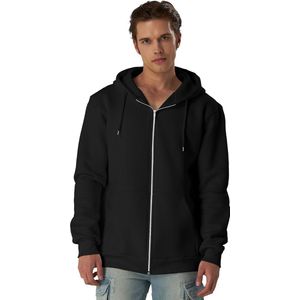 Smith & Solo hoodie heren met rits - vest met capuchon - sweatvest - Zwart S