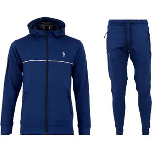 Hitman - Trainingspak Heren - Joggingpak Heren - Sportkleding Heren - Cadeau voor Man - Royaal Blauw - Maat L
