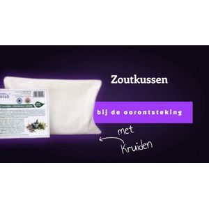 Zoutkussen met Transsylvanische mineraalzout en kruiden uit Praid warm of koud