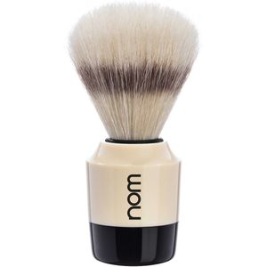 Nom MARTEN - Scheerkwast Varkenshaar - Creme/Zwart