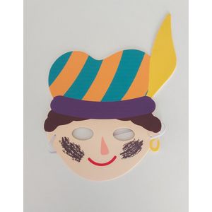 Pieten Foam Masker - Pieten Jongentje - Piet - Sinterklaasfeest - Kindermasker - 5 December - Verkleden - Schoen Cadeautje - Sint - Sinterklaas - Pietenmasker - Pieten - Pakjes Avond