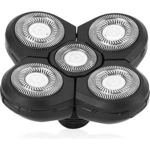 Scheerapparaat reserveonderdelen, waterdicht, 5 koppen, scheerkoppen, elektrisch scheerapparaat voor heren (zwart)