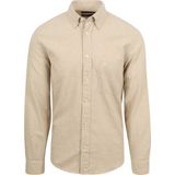 Marc O'Polo - Overhemd Twill Beige - Heren - Maat L - Regular-fit