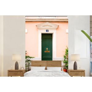 Parijs - Groen - Deur - Pastel - Architectuur - Behangpapier