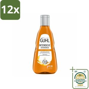 Guhl - Shampoo - Intensieve Stevigheid - 250 ml - Voordeelverpakking - 12 stuks - Dun haar - Slap haar