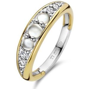 TI SENTO Dames Ring - 925 zilver - Parelmoer - Maat 15.25 mm / maat 48 - 12304MW