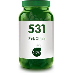 AOV 531 - Zink Citraat 15 mg - 60 Capsules - Mineralen - Voedingssupplementen