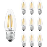 Ledvance - LED Classic B35 - Filament Lamp - E27 - 3.4W - 470lm - 2700K - Ø35mm - LED Kaarslamp - 10 stuks