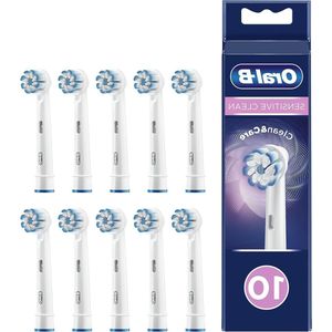 Sensitive Clean & Care Opsteekborstels - 10 stuks - Tandplak Verwijdering - Elektrische Tandenborstels