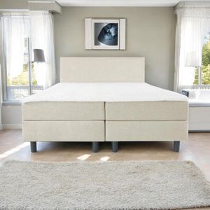 Boxspring Serenity - 200x200 Compleet - Beige Glad - AVV Matrassen