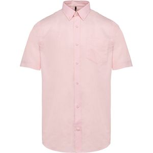 Kariban Heren Oxford overhemd korte mouwen K535 - Oxford Pale Pink - M