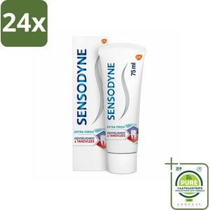 Sensodyne - Tandpasta - Gevoeligheid & Tandvlees - Extra Fresh - 75 ml - Voordeelverpakking - 24 stuks - Tandpasta gevoelige tanden - Tandvleesproblemen