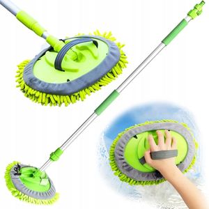 Telescopische Autowasborstel met Zachte Mop - 60-105cm