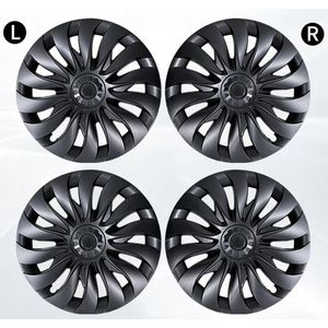 Tesla Model 3 2024+ Highland Wieldoppen 18"" Mat Zwart Überturbine - Exterieur Accessoires - Nederland België