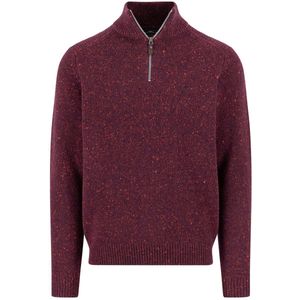 Fynch Hatton - 1510346 - Half Rits Trui - Melange-effect - Wolmix